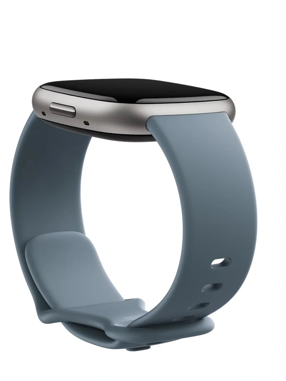Fitbit Versa 4 Waterfall Blue Platinum Smartwatch, 39mm